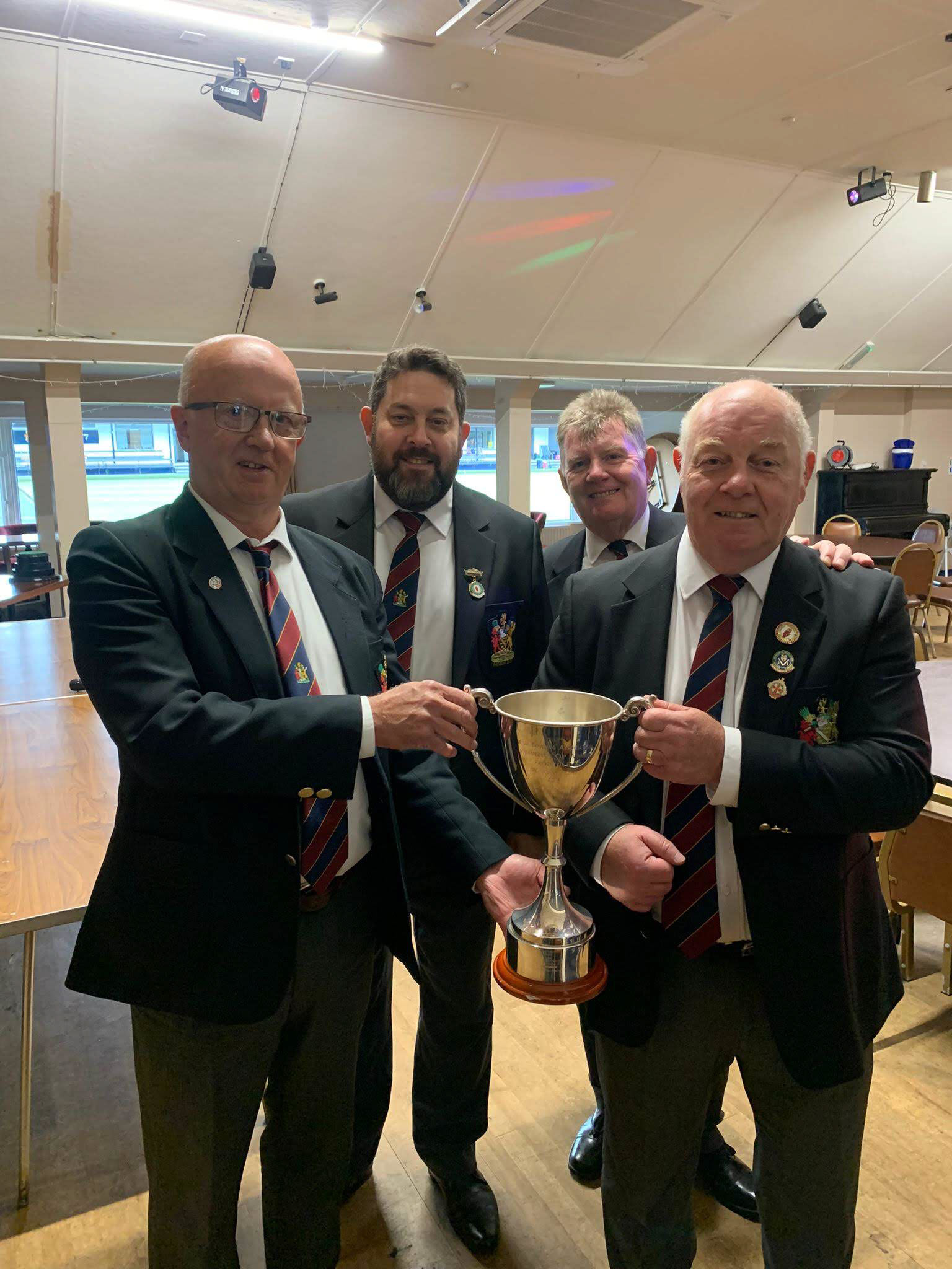 IBA Intermediate Cup Final 2023   Ian McKinven Mark Devlin Michael Spence and Jim Scarborough